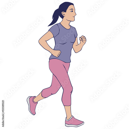 Running jogging Illustration Cartoon