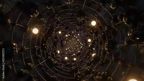 Abstract Tunnel of Lights: Dynamic Perspective and Visual Journey