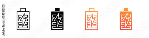 Energy Multiple Style Icon Set Vector 