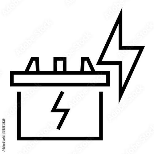 Charging accu battery icon
