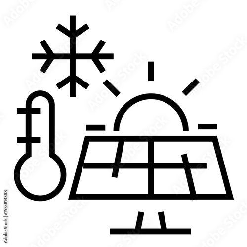 Cool temperature of sola cell icon