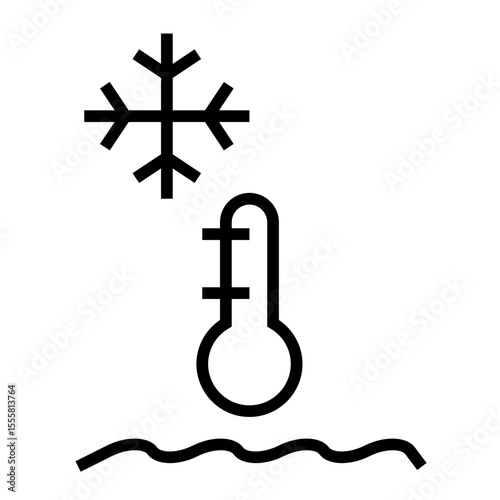 Cool temperature water icon