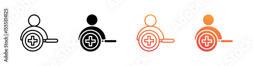 Actuary Multiple Style Icon Set Vector 