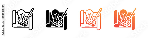 Prototype Multiple Style Icon Set Vector 