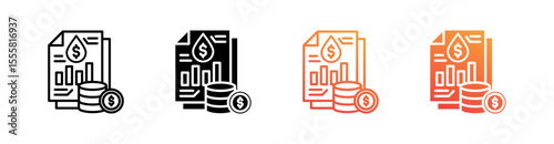 Liquidity Multiple Style Icon Set Vector 