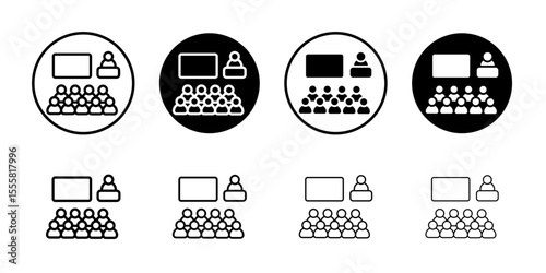 Classroom icon thin flat simple illustration symbol
