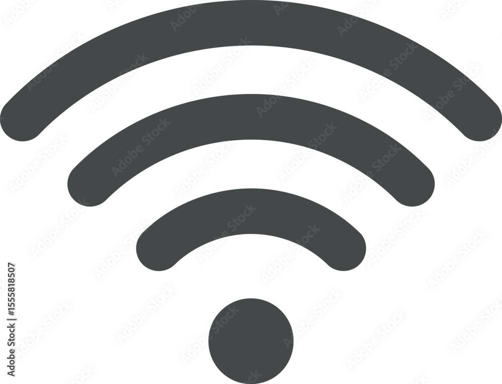 Wireless WiFi Signal Icon: Connectivity, Internet & Communication Wireless WiFi Signal Icon: Connectivity, Internet & Communication