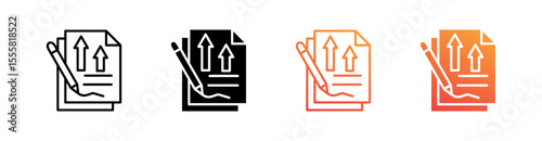 Trade Agreement Multiple Style Icon Set Vector 