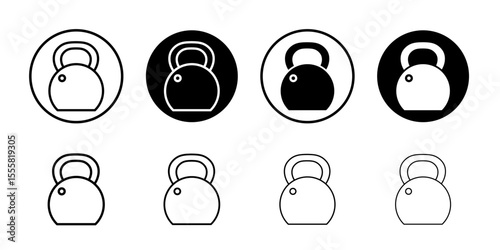 Infinity icon thin flat simple illustration symbol