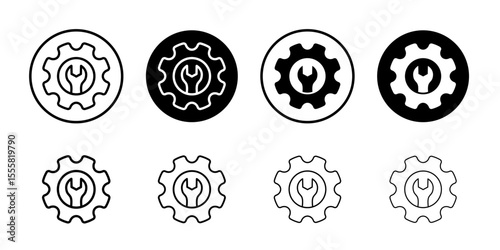 Maintenance icon thin flat simple illustration symbol