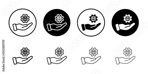 Maintenance icon thin flat simple illustration symbol
