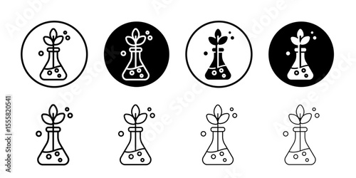 Plant flask icon thin flat simple illustration symbol