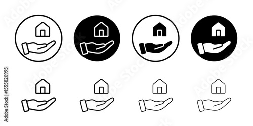Property Icon thin flat simple illustration symbol