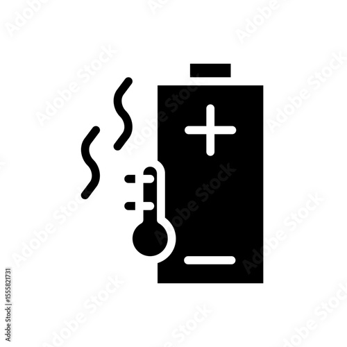 Hot temperature battery icon