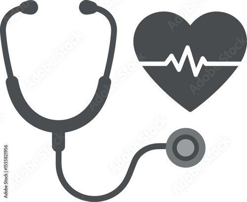 Stethoscope Heartbeat - Medical & Cardiology Health