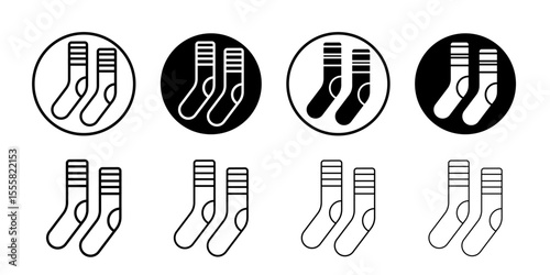 Socks icon set thin flat simple illustration symbol