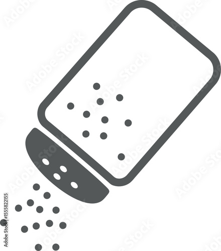 Pouring Salt Shaker Icon - Food Seasoning & Cooking Essential