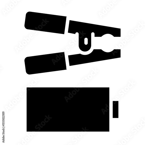 Battery and clamp unit icon