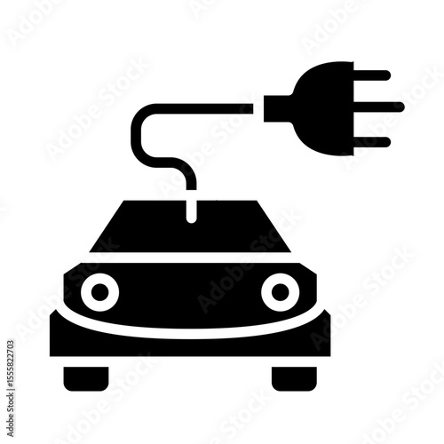 Charging electric car icon