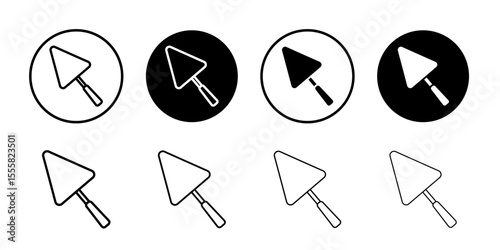 Trowel icon thin flat simple illustration symbol
