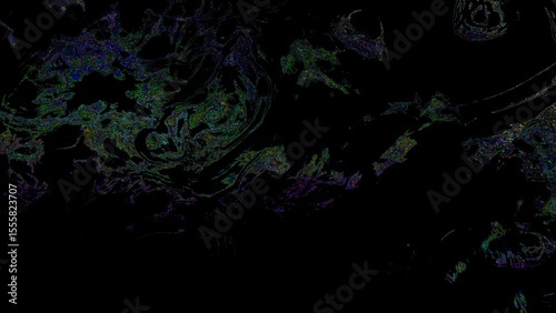 Vibrant Abstract Swirl with Dominant Blue Red Hues in Energetic Paint Splashes Artwork