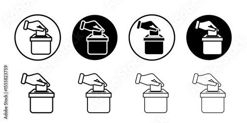 Vote icon thin flat simple illustration symbol