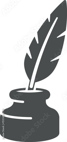 Quill Pen & Inkwell - Classic Writing & Literature Symbol