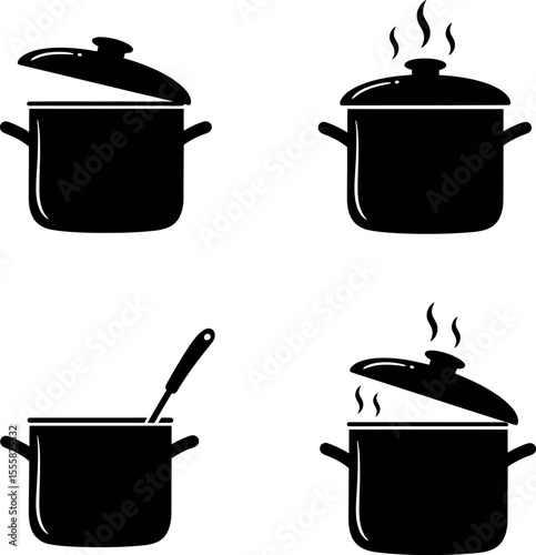 Cooking Pots Set - Kitchen Utensils & Food Preparation