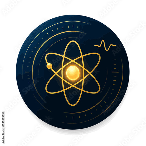 Atom core with therapeutic radiation waves