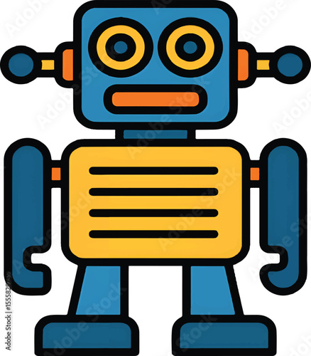 Robot Icon for Smart Technology, Robotics, and Automation Concepts