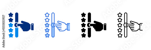 Score Icon Set Multiple Style Vector Illustration
