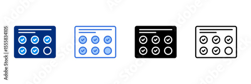 Point-Card Icon Set Multiple Style Vector Illustration