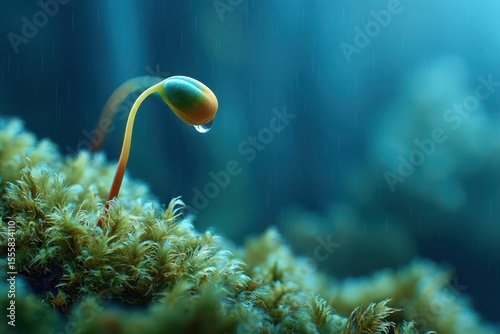 Macro view of seedling banner