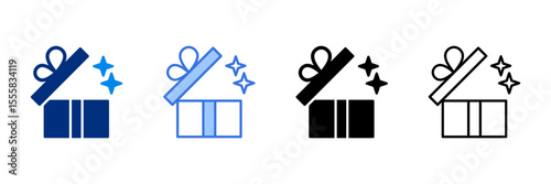 Reward Icon Set Multiple Style Vector Illustration