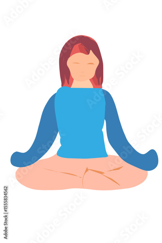  Meditating Woman Illustration
A peaceful character vector of a woman meditating, useful for wellness, yoga, or mental health themes