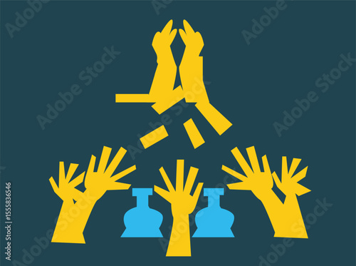 Art celebrating the International Day Against Drug Abuse and Illicit Trafficking on June 26, featuring global symbols, anti-drug messages, bold colors, and diverse people uniting against 13