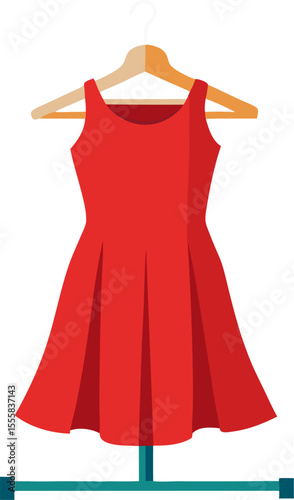 red dress isolated on white