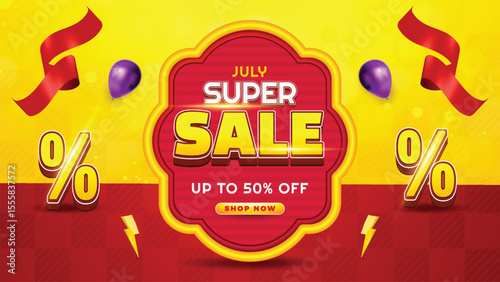  Sale banner template with editable text