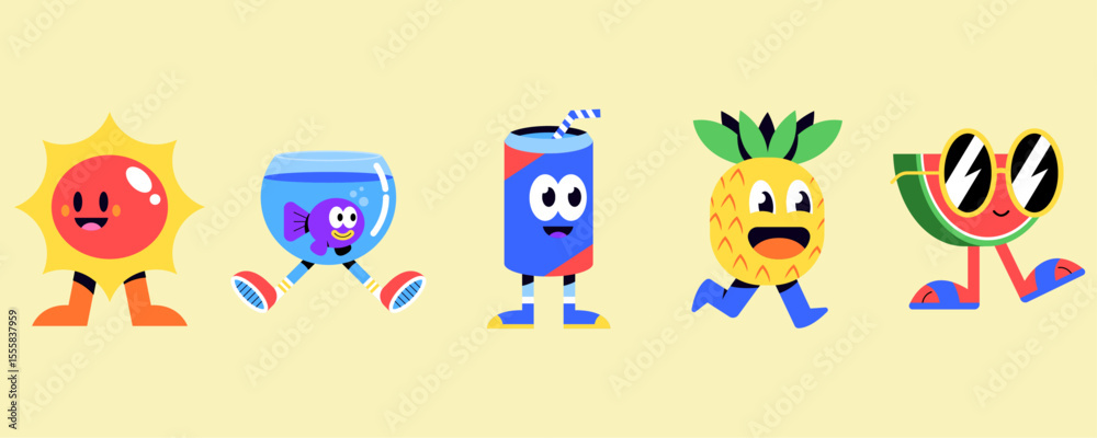 Fototapeta premium SUMMER_CHARACTERS_01