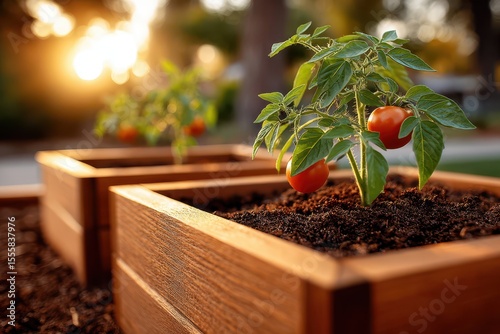 Organic vegetable garden banner