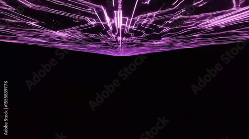 Abstract Futuristic Pathway of Light and Circuits