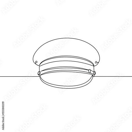 Train conductor hat isolated on white background, concept of vector  
