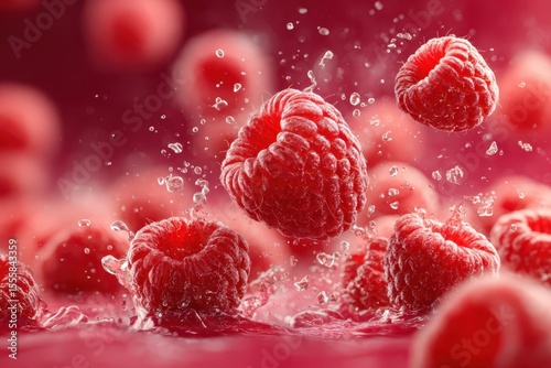  Rasberries explosion banner