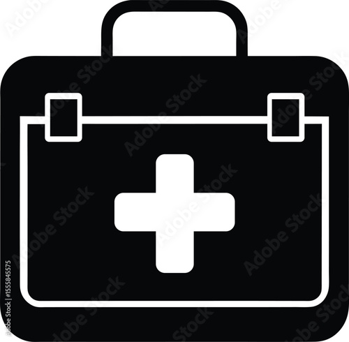 first aid kit box vector art and illustration