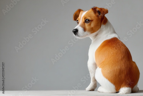 Sitting dog banner