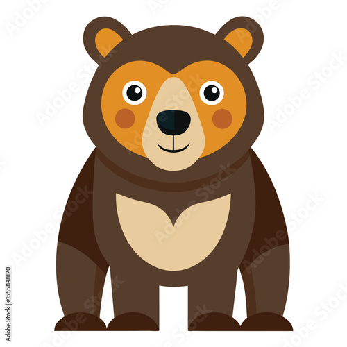 bear vector image on white background