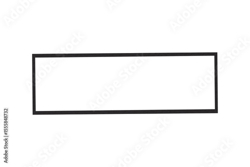 Wallpaper Mural Square geometric four-sided line icon, cut out of black paper into a box on a transparent background. Torontodigital.ca