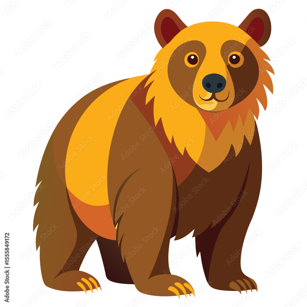 Fototapeta premium bear vector image on white background