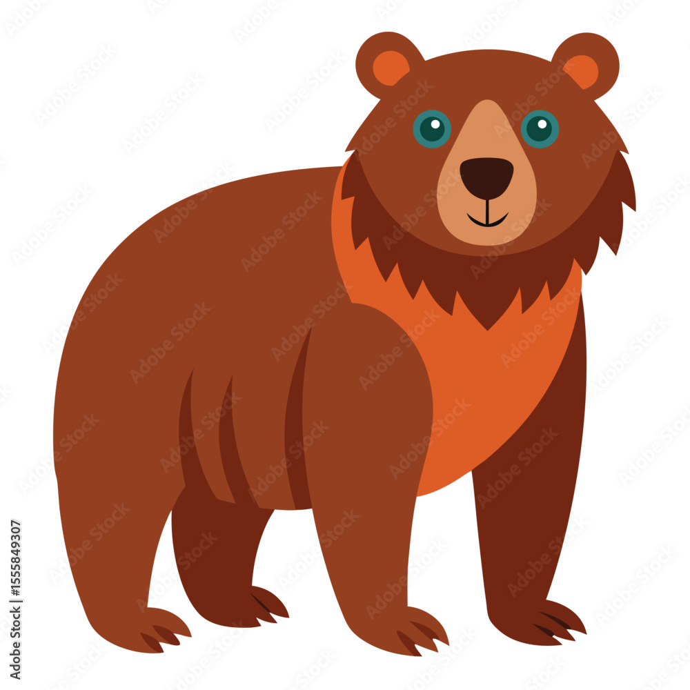 Fototapeta premium bear vector image on white background