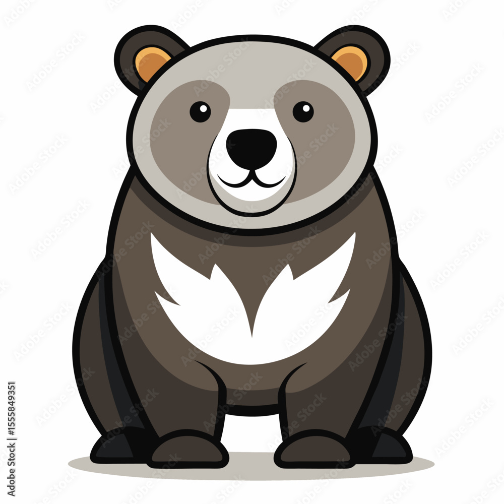 Naklejka premium bear vector image on white background